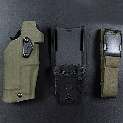 WLXW Tactical Airsoft Holster Airsoft Rechtshänder Holster Für Glock 17/19 Kompatibel Mit X300 Lights Holster QLS Quick Mount Adapter Leg Shroud Drop