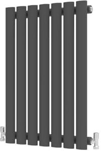 Radbliss Oval Column Horizontal Radiator 600x413mm Anthracite Single Central Heating Designer RAD
