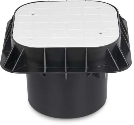 GOUNENGNAIL- Observation Well for Ground Rod, Lawn Manhole Cover Earth Pit for Grounding Electrical System, Safety Box in Small Lawns, Landscaping, and Patios, Green (12 * 12 * 8.3 inch, Round body)
