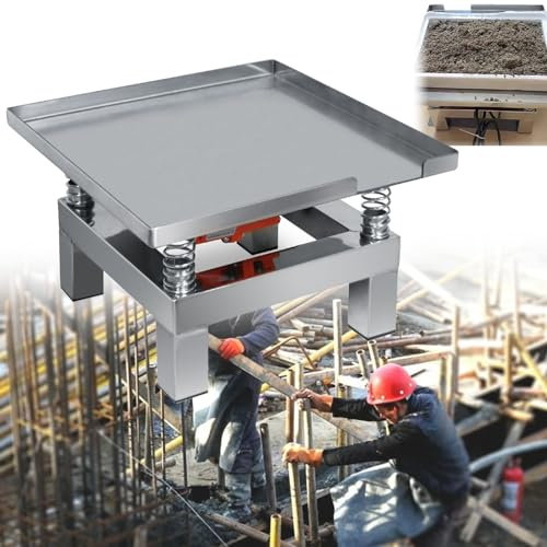 Hydravex Table Vibrante pour BéTon 220 V, Vibrateur pour BéTon 35/50 Cm, Banc D'Essai De Vibrations éLectriques, Bloc De Test 3000-3600 TR/Min, Plate-Forme De Vibration en Acier Inoxydable,35X35CM