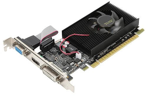 Carte Graphique GT730 2 Go, DDR3, 64 Bits, PCI Express 2.0, 810/1200 MHz, Carte Vidéo pour Ordinateur de Bureau, Prend en Charge L'API 3D DirectX 11