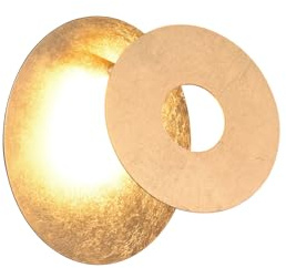 Trio Leuchten Wandleuchte Leano 240310179, Metall goldfarbig, inkl. 6 Watt LED, Schirm schwenkbar, Goldfarben, Golden