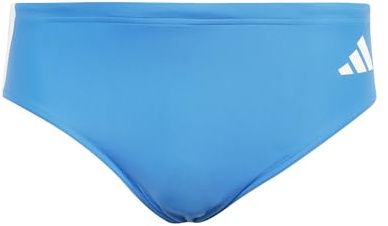 adidas Uomo 3 Stripes Swim Trunks, Bright Royal/White, M-L