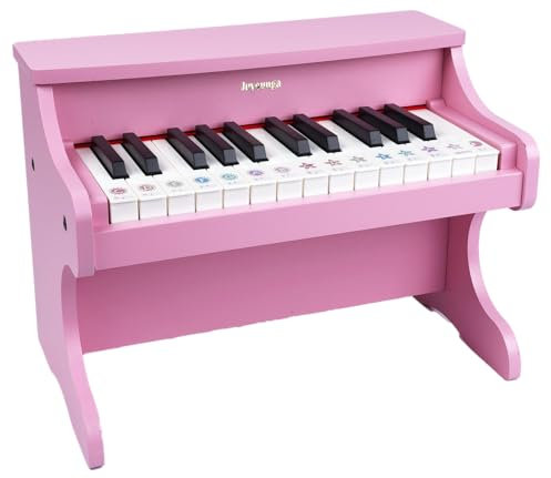 Kids Piano Keyboard, 25 Keys Digital Wood Piano for Kids, Musical Educational Instrument Educational Toy, Birthday Chirstmas Gifts for Girls Children Beginner (PINK)