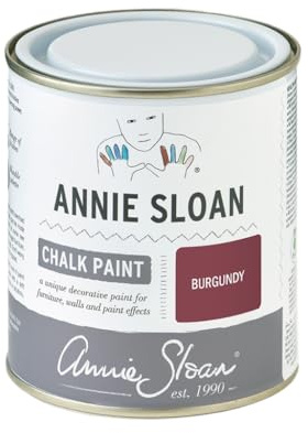 Annie Sloan Kreidefarbe Burgunderrot, 500 ml, Wasserbasierte Hochleistungs-Möbelfarbe