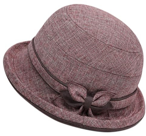 Schlapphut für Kinder, Damen, Herbst und Winter, Kuppel, lässiger Fischerhut, kleine Bowlermütze, Sommerhüte, braun, M