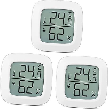 KONTONTY Termometro Igrometro Digitale Misuratore Temperatura Umidità Casa Auto Piccolo Mini Facile Leggere Indicatore Misuratore Di Temperatura E Umidità