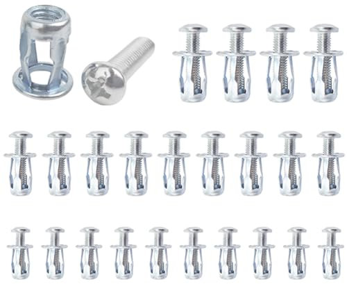 45 Stück Metall Hohlraumdübel Set, 15 Stück M4 x 20 Dübel Hohlraum, 15 Stück M5*25 Expansion Nut, 15 Stück M6*25 Spreizdübel,Jack Nuts, Petal Nuts für Wand, Eisenplatte usw