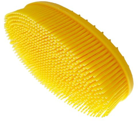 Rubber Body Scrubber, Silicone Soft Bristles Double-Sided Scrubber, Shower Bath Brush, Silicone Body Scrubber, Handheld Cleansing Skin Brush Boy Girl Shower Bath Brush for Deep Cleaning