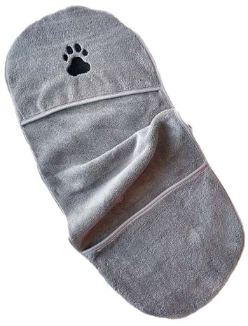Yilingjc Mikrofaser-Hundehandtuch, Haustier-Badetuch, weich, saugfähig, einfach zu waschen und wiederverwendbar