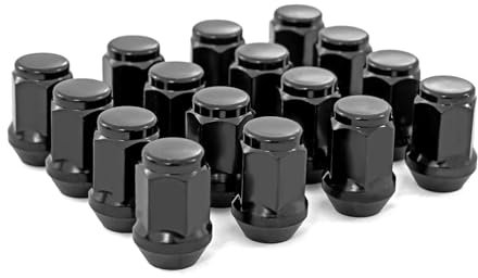 Rough Country 16-Piece Lug Nut Set - M10x1.25, Bulge Acorn Style, Black, Fits Most Aftermarket Wheels