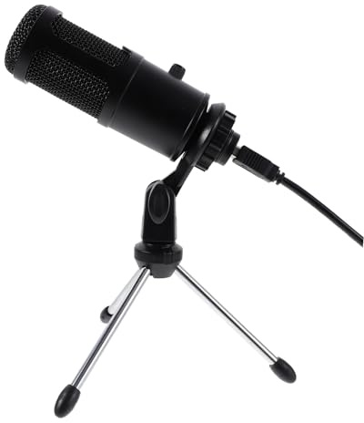 Alasum USB Kondensatormikrofon Satz mit Halterung, Schwarz, 1 Satz | Niere Richtcharakteristik, 20 Hz bis 20000 Hz, Snr über 78 Db, Abs Gehäuse Zufälliger Stil
