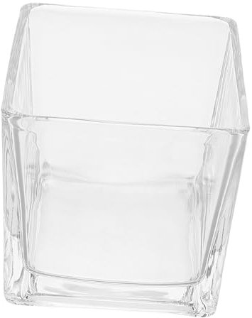 SEWOART Vase Carré Hydroponique En Verre Forme Cubique Géométrique Moderne Pour Décoration