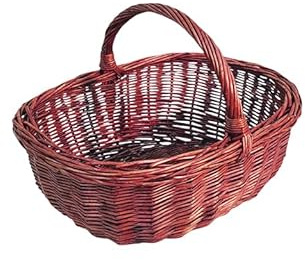 NG NICCOLAI CESTE VIMINI VARI MODELLI E MISURE IDEALI PER FUNGHI O COME PORTALEGNA CON MANICO (FUNGHI SQUADRATA 34X39X28(H) CM)