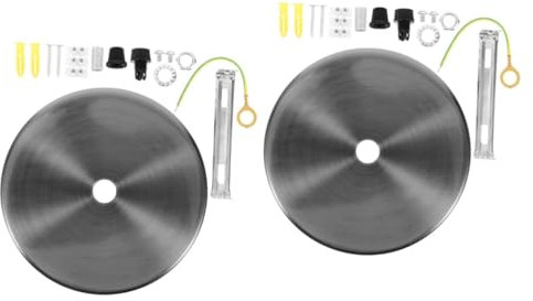 Homoyoyo Kronleuchter Deckenmontage-Kit - Hochwertiger Deckenbaldachin Aus Eisen Silber Geeignet Für Pendelleuchten Inklusive Halterung Und Zubehör 1 Set Für Einfache Installation