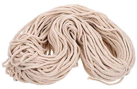 DOITOOL Bunte Geflochtene Baumwollkordel Handgeflochtenes Strapazierfähiges DIY Bastelseil Vielseitiges Ersatzseil Für Dekoration Und Handwerk