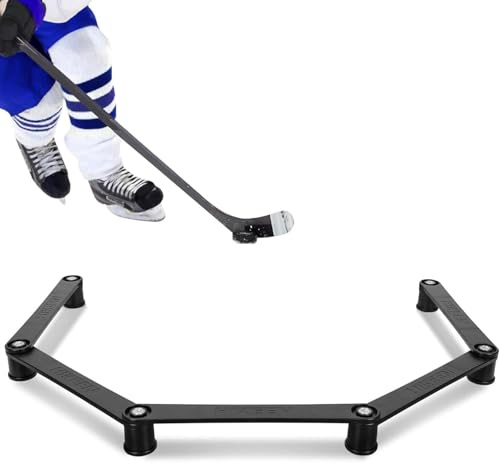Hockey-Trainingsgerät mit magnetischem größenverstellbarer Hockeyschläger Trainer für portables Stickhandling-Training zur Verbesserung von Puckkontrolle, Reaktionszeit und Koordination (5 Abschnitte)
