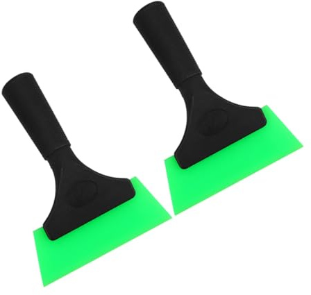 Gogogmee 2 Pezzi Raschietti Auto per Pellicole Adesive con Manico Ergonomico Spatola per Vetri e Pellicole Protettive Pulizia Senza Graffi per Auto Colore Verde