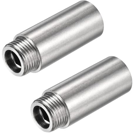GNALIA 2 Pièces Rallonges De Pommeau De Douche En Acier Inoxydable Tube Prolongateur De Douche Bras D'Extension De Pomme De Douche Rallonge De Pommeau De Douche Extension Pour Pommeau De Douche Fixe