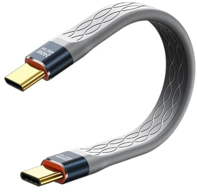 Geavonyg Cavo USB C Corto da 5 Pollici velocità 40 Gbps Alimentazione 240 W per Telefoni Dischi Solidi Esterni Dispositivi EGPU Corto