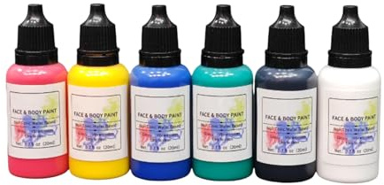 Qukoielly Face Paint Kit - 6 Colors Party Body Paint | Washable Body Painting Kit for Eye Face Clown Men Women Cosplay Festival Party Halloween Christmas