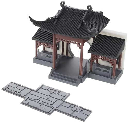 JOINPAYA Maquette de Porte Chinoise Miniature pour Aménagement Paysager Ornement de Bonsaï Micro-Paysage Décoration Extérieure Indéformable Modèle Vintage pour Jardin et Pots de Fleurs