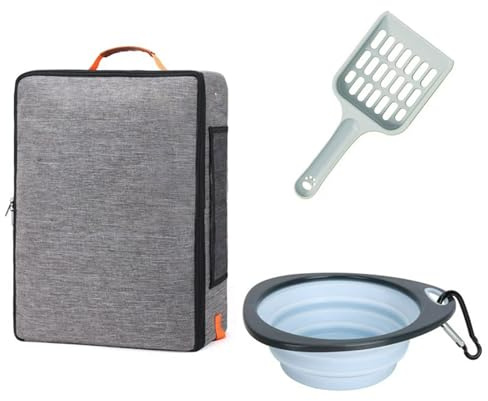 Caja de arena plegable multifuncional que se puede utilizar como bolsa de almacenamiento o bañera, impermeable, portátil, para control de uso doméstico, bandeja de arena cubierta