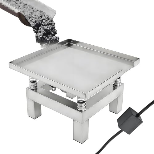 Piccolo Tavolo Vibrante in Cemento,Agitatore per Calcestruzzo35*35Cm,Banco Prova per Vibrazioni Piattaforma Vibrante per Blocchi Prova in Acciaio Inossidabile Mini Tavolo Vibrante 50x50cm
