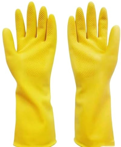 diskhandskar, Vattentäta diskhandskar for kvinnor, slitstarka köksrengöring hushållsverktyg(Yellow S)