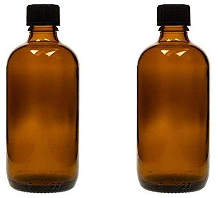 mikken Lot de 2 flacons en verre médecine 100 ml sans bisphénol A avec étiquettes