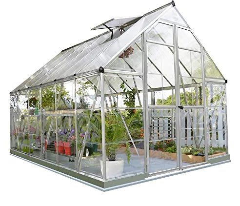 Canopia by Palram Serre de Jardin Balance 9m² (Gris) Cadre en Aluminium, Panneaux en Polycarbonate, Résistant aux UV