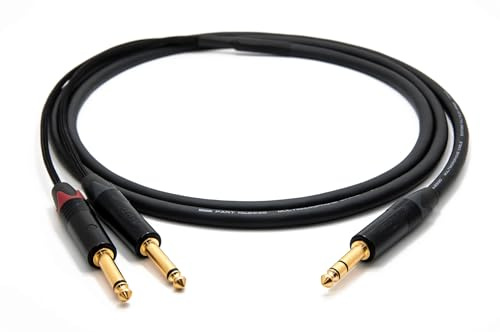 enoaudio Mogami 2930 Insert Kabel | Neutrik Gold 6,3mm TRS klinke - TS (in/out) | HiFi, 0,5 m