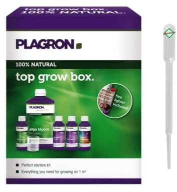 Plagron Fertilizzante Set Starterbox Biologico Big - Grow coltivazione indoor fertilizzante biologico NPK peperoncino NPK liquido vegetale vegetale liquido Bonsai Pomodori palme