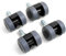 Design61 - Ruedas Dobles Giratorias para Muebles, Ruedas (10 x 25 mm)