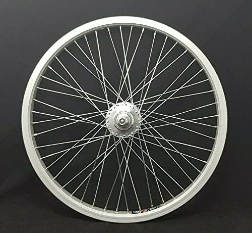 Front 20 BMX 48 Spoke Bicycle Wheel 3/8 Silver Alloy Rim Large Flange Bike Hub