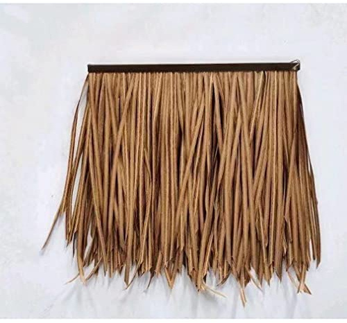 XYGCSLHFMJ Simulation thatch tile pvc plastic thatch artificial fake straw decoration roof cornice pavilion promenade Roof Hotel Wooden House Decoration Thatched (Color : Color 8, Size : 2pcs)