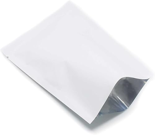 WACCOMT Pack 200 unidades de bolsas planas de tereftalato de polietileno abierto, sellables al vacío, almacenamiento de alimentos, de plástico mate 7x10cm (2,76 x 3,94 pulgadas), color blanco