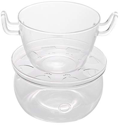 NUOBESTY Melting Pot Glass Melt Pan for Chocolate Cheese Butter Home Kitchen Party Hot Pot Base