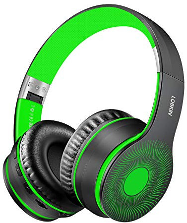 LOBKIN Cuffie Wireless, Bluetooth 5.3 Cuffie Senza Fili con Microfono, TF, AUX IN,Radio FM, Chiamata a Mani libere, Cuffie Over Ear Pieghevole per TV/PC/Musica