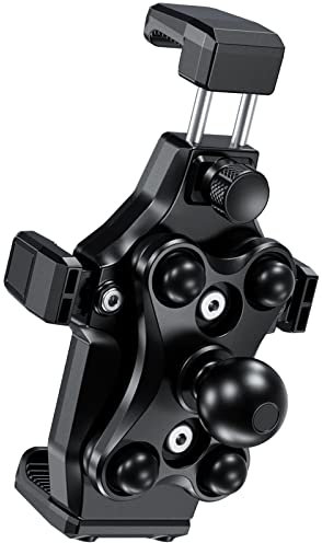 iMESTOU Antivibrationen Motorrad Telefonhalterung mit 1 Kugelkopf Passend für RAM B Größe Halterungen/Zubehör mit 1 Kugelpfanne, Einhandbedienung und 360°Rotation Hält Sicher 4,7-7,2 Telefone