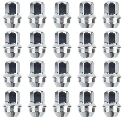 RYBO Lot de 20 écrous de roue hexagonaux M14 x 1,5 21 mm, compatibles avec Ford Transit Custom & Tesla et plus encore