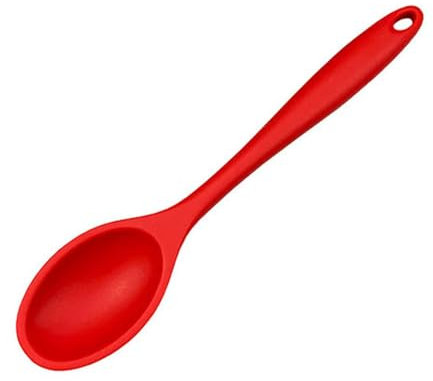 Cuchara grande de silicona resistente al calor, cuchara para servir, versátil y grande, utensilio de cocina para hornear, agitar, cocinar, cuchara de silicona de mango largo
