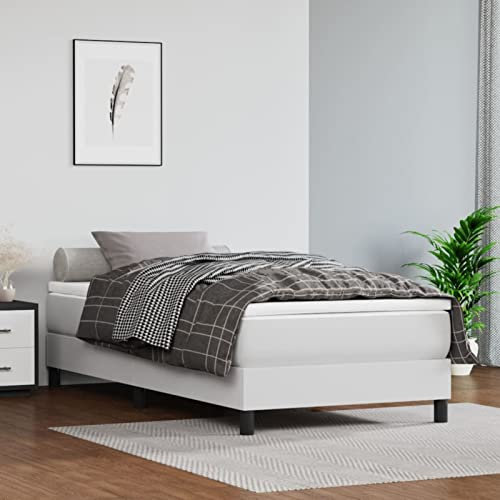 LAPOOH Resårmadrass, resårmadrass, sängmadrass, fjädermadrass, vit 90 x 200 x 20 cm, konstläder