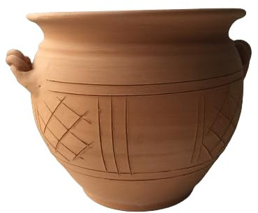 Vaso in terracotta con manici, 35 cm, per interno ed esterno