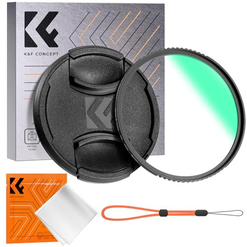 K&F CONCEPT Nano-Klear Filtro de Protección UV con Tapa de Lente,43mm Filtro UV de Vidrio Óptico con Revestimiento Nano con Tapa de Objetivo Un Paño de Limpieza