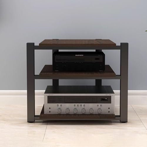 UrbanUp HiFi Shelf Mobili Decorativi Supporti per Console Multimediali, Supporto per Media AV da Pavimento Vintage, Mobile Stereo Rimovibile Torre Rack Audio per Giradischi