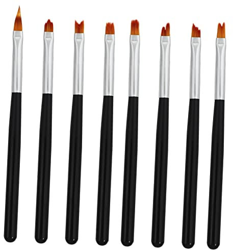 minkissy 8pièces Pinceaux pour Ongles Stylos à Dessin Pointiller pour Nail Art et Loisirs Créatifs