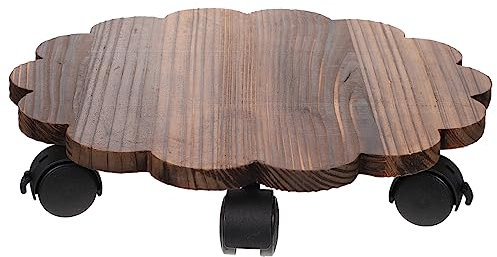 Toyvian 1pezzi Vassoio Porta Vasi con Ruote Base Mobile per Fioriere Supporto con Freno per Interni Ed Esterni Antigoccia e Facile da Spostare per Giardino Balcone e Soggiorno