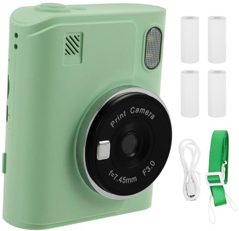 VILLCASE Appareil Photo Instantané pour Garçon Fille avec Imprimante Thermique Compact et Portable Impression Rapide Couleurs de Papier Inclus Caméra Miniature Facile Utilisation pour
