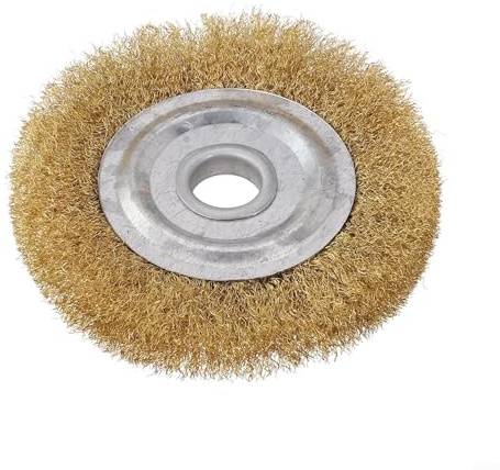 Cepillo de alambre de cobre de latón plano suave para amoladora, 100-250 mm, varios tamaños, 0.15 mm para alambre de cobre puro ultrafino para eliminación de rebabas de metal y (100 mm x 16 mm)